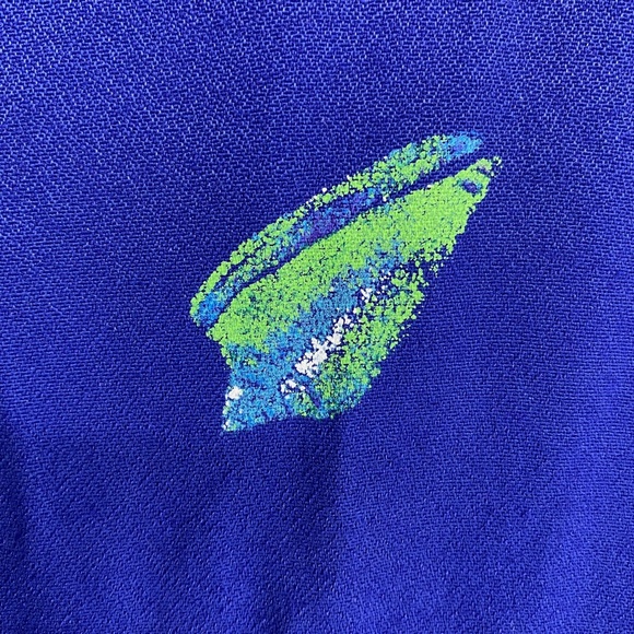 Connie Choi Womens Medium Sleeveless Maxi Dress Blue Fish Seashell Print Vintage - Picture 5 of 11